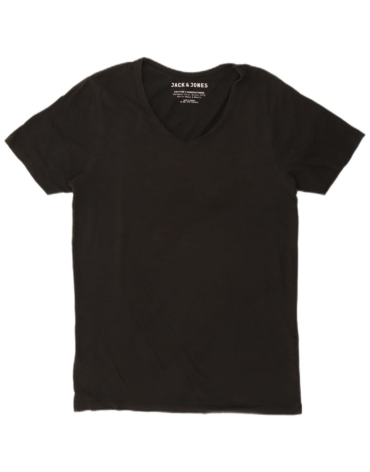 Jack & Jones Ανδρικό T-Shirt Top Large Μαύρο
