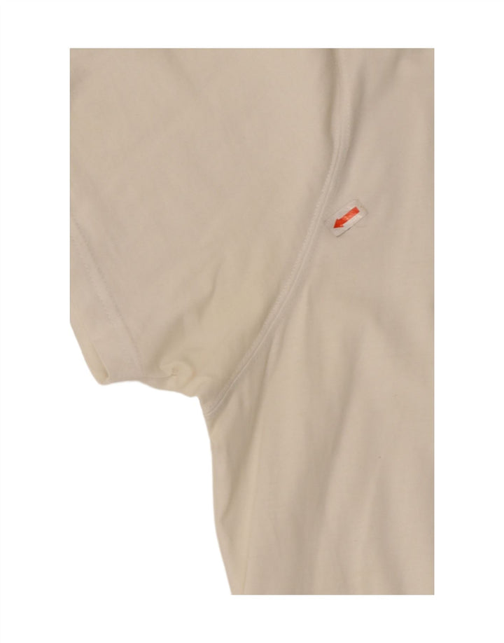 MASSIMO DUTTI Mens T-Shirt Top Large Off White