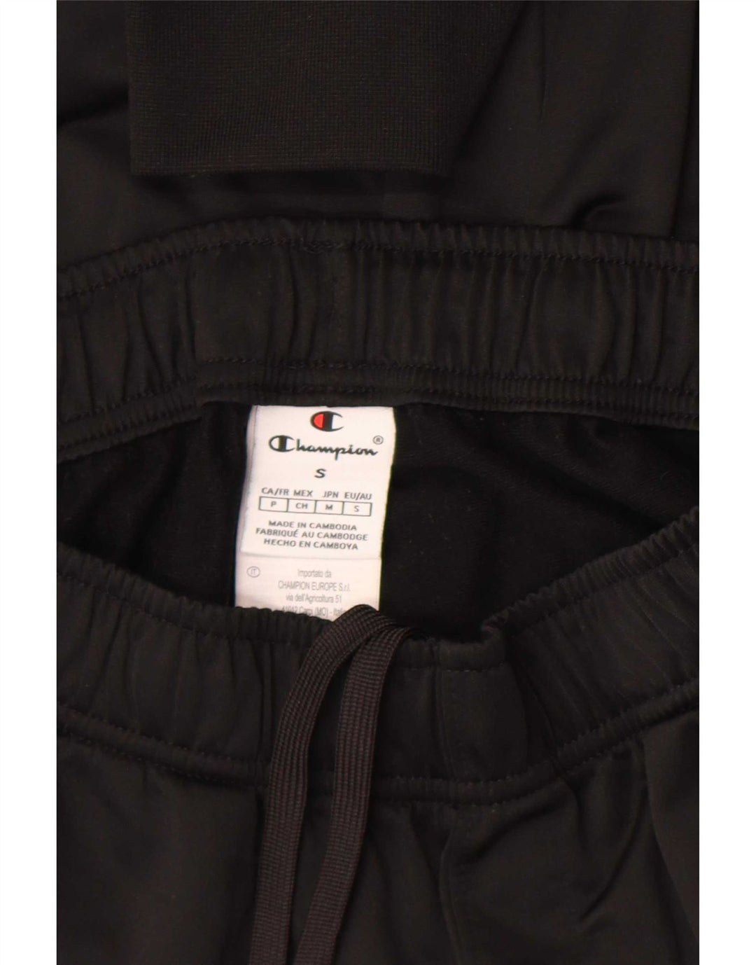 Ανδρική φόρμα Champion Παντελόνι Joggers Μικρό Μαύρο Πολυεστέρα