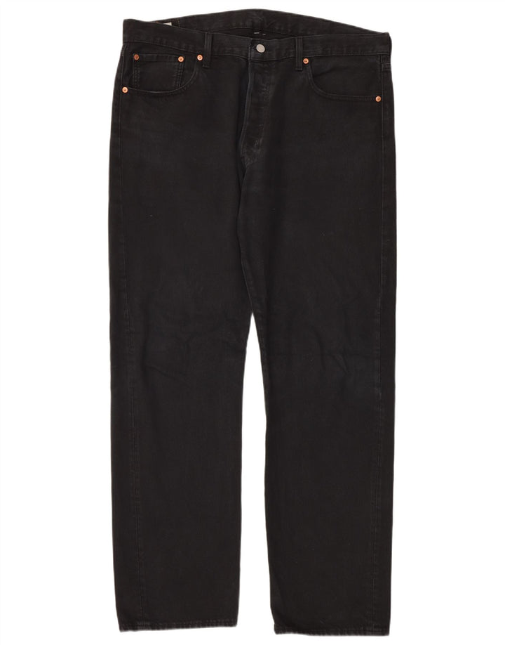Levi's Mens 501 Straight Jeans W38 L32 Μαύρο