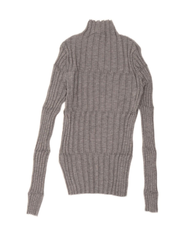 Zara Γυναικείο πουλόβερ με λαιμό χελώνα UK 12 Medium Grey Polyester
