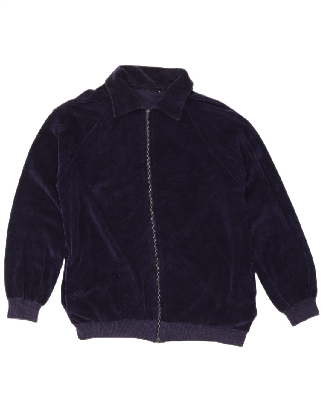 Γυναικεία αθλητική φόρμα VINTAGE Top Jacket UK 16 Large Navy Blue Cotton