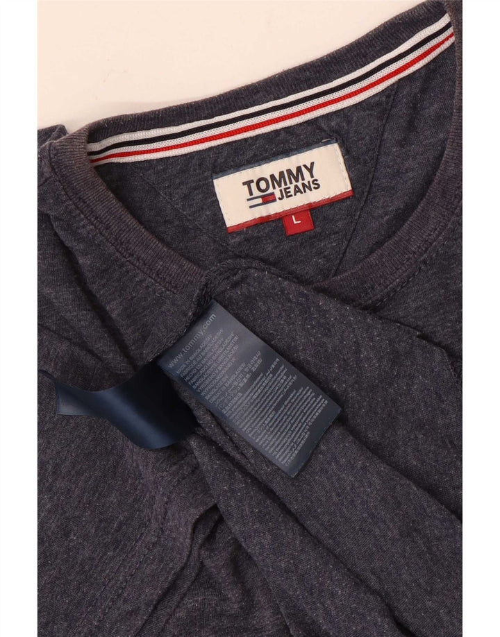 Ανδρικό T-Shirt Tommy Hilfiger Top Large Navy Blue Flecked Polyester