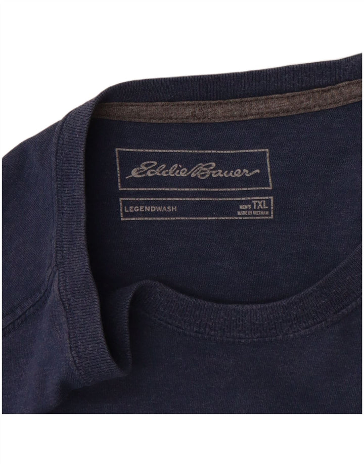 Eddie Bauer Ανδρικό T-Shirt Top XL Navy Blue Cotton
