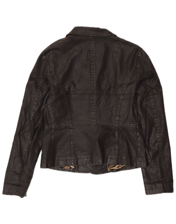 GUESS BY MARCIANO Womens Crop 3 Button Blazer Jacket IT 46 Large Black