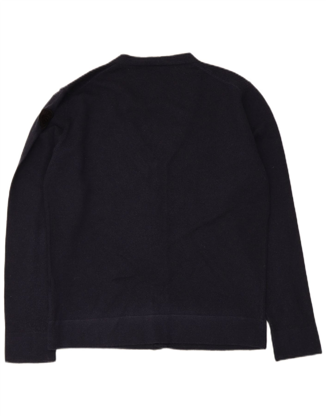 Blauer Γυναικεία ζακέτα UK 14 Large Navy Blue Wool