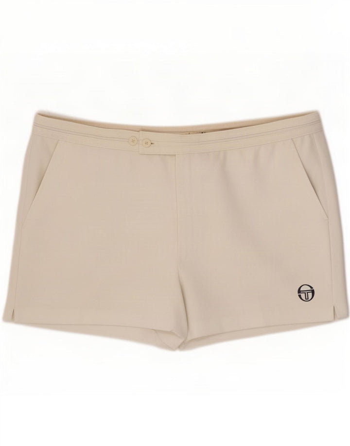 Sergio Tacchini Ανδρικό σορτς casual IT 58 4XL W40 Λευκό Πολυεστέρα