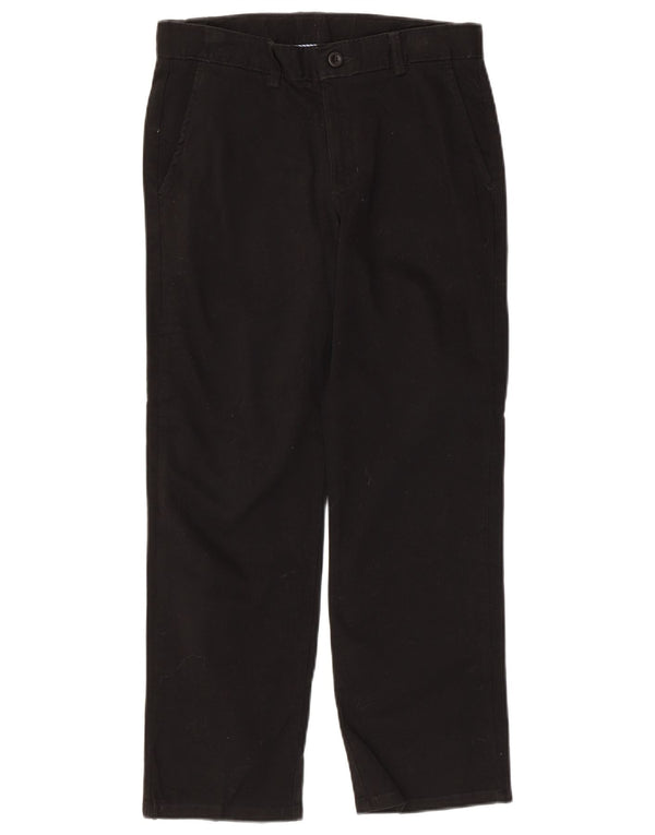 Izod Boys Husky Straight παντελόνι Chino 13-14 ετών W28 L25 μαύρο βαμβακερό