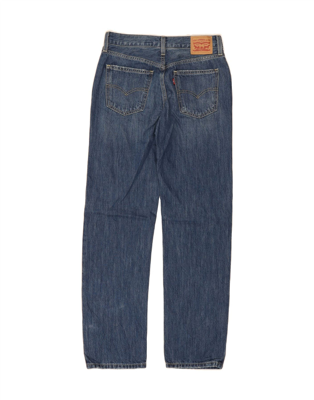LEVI'S Womens Distressed Low Straight Jeans W26 L30 Blue Cotton Vintage Levi's and Second-Hand Levi's from Messina Hembry 