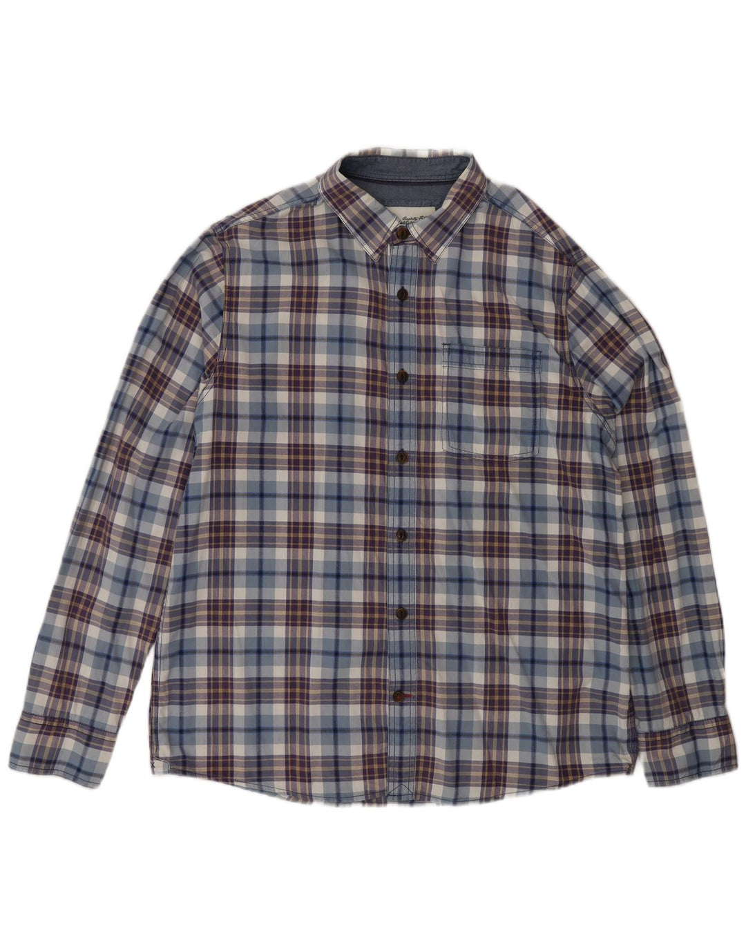 Ανδρικό πουκάμισο Fat Face Large Blue Check Cotton