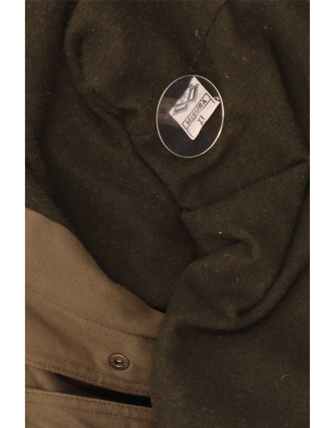 Γυναικείο παλτό Duffle με φερμουάρ UK 18 XL Χακί βαμβακερό