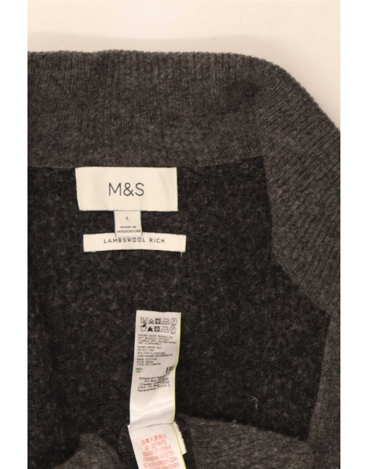 Marks & Spencer Ανδρική ζακέτα πουλόβερ μεγάλο γκρι βαμβακερό