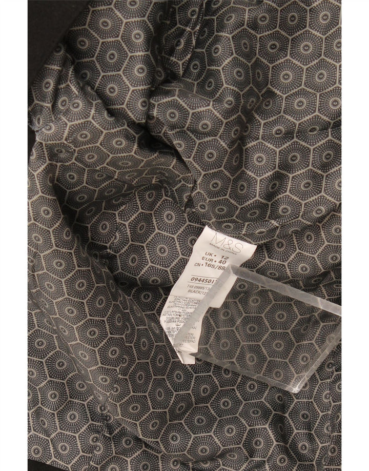 Marks & Spencer Γυναικείο Πανωφόρι UK 12 Μεσαίου Μαύρου Πολυεστέρα