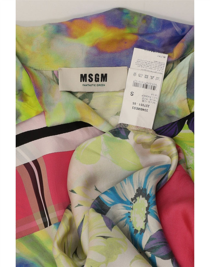 Ανδρικό κοντομάνικο φαρδύ πουκάμισο MSGM Μικρό πολύχρωμο Floral Tropical