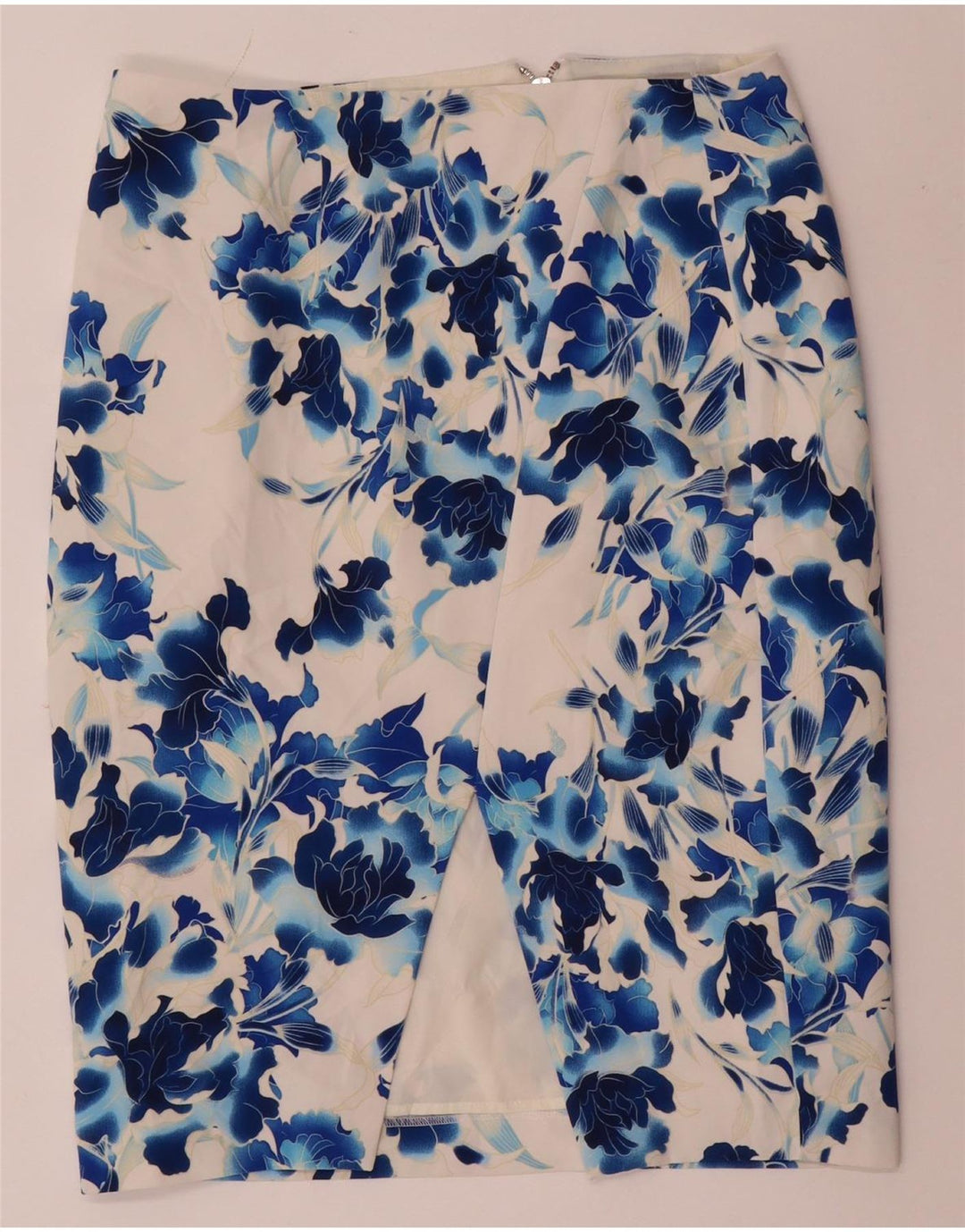 Γυναικεία Pencil Φούστα Oasis UK 12 Medium W32 White Floral Polyester