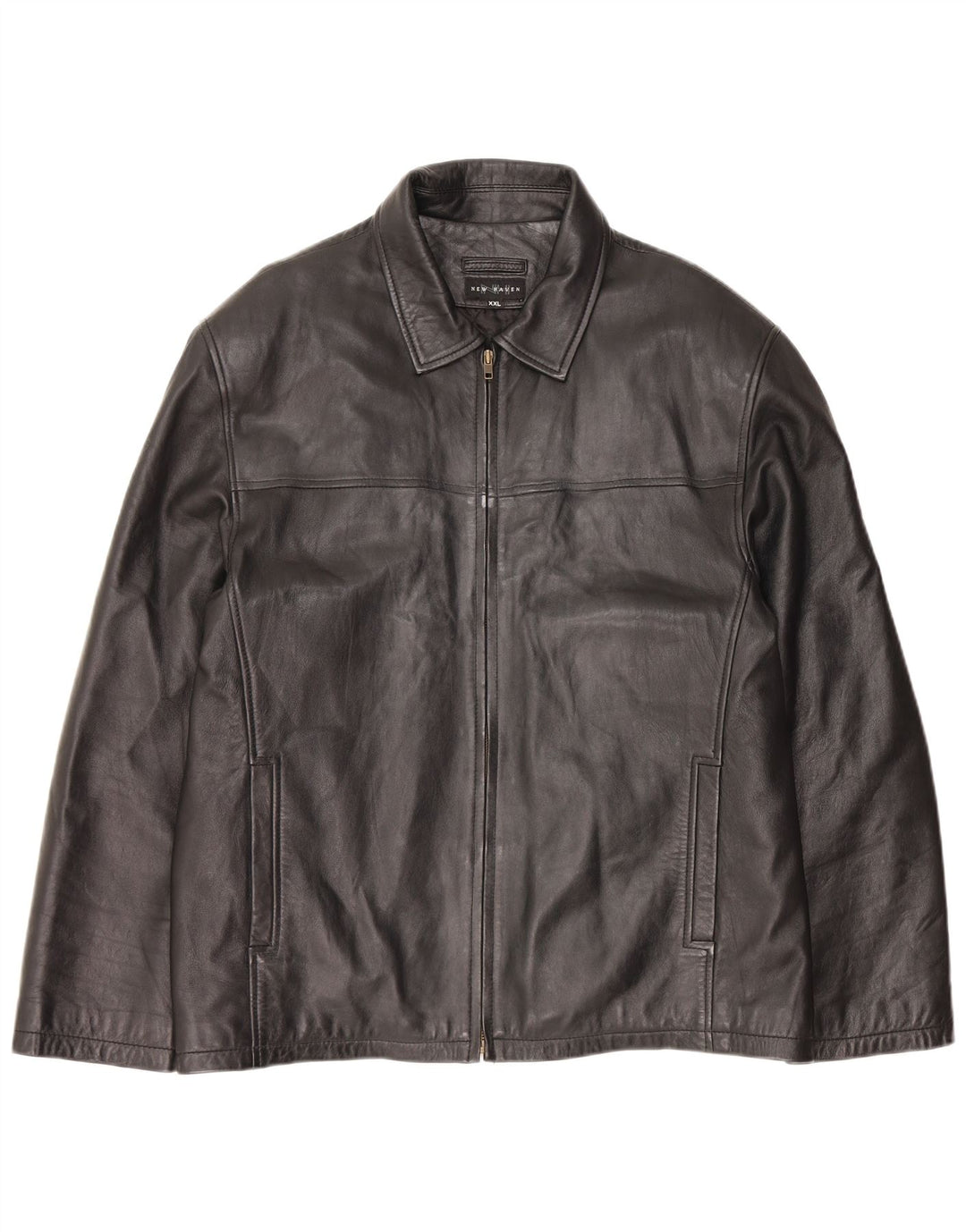 Vintage Ανδρικό Δερμάτινο Μπουφάν UK 44 2XL Μαύρο Δερμάτινο