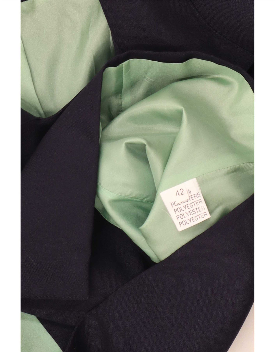 Vintage Γυναικείο Crop Blazer Jacket IT 42 Medium Navy Blue πουά