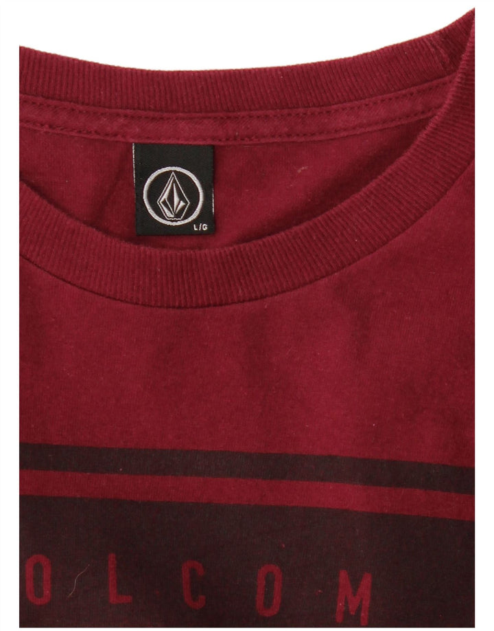Ανδρικό γραφικό μπλουζάκι Volcom Top Large Burgundy