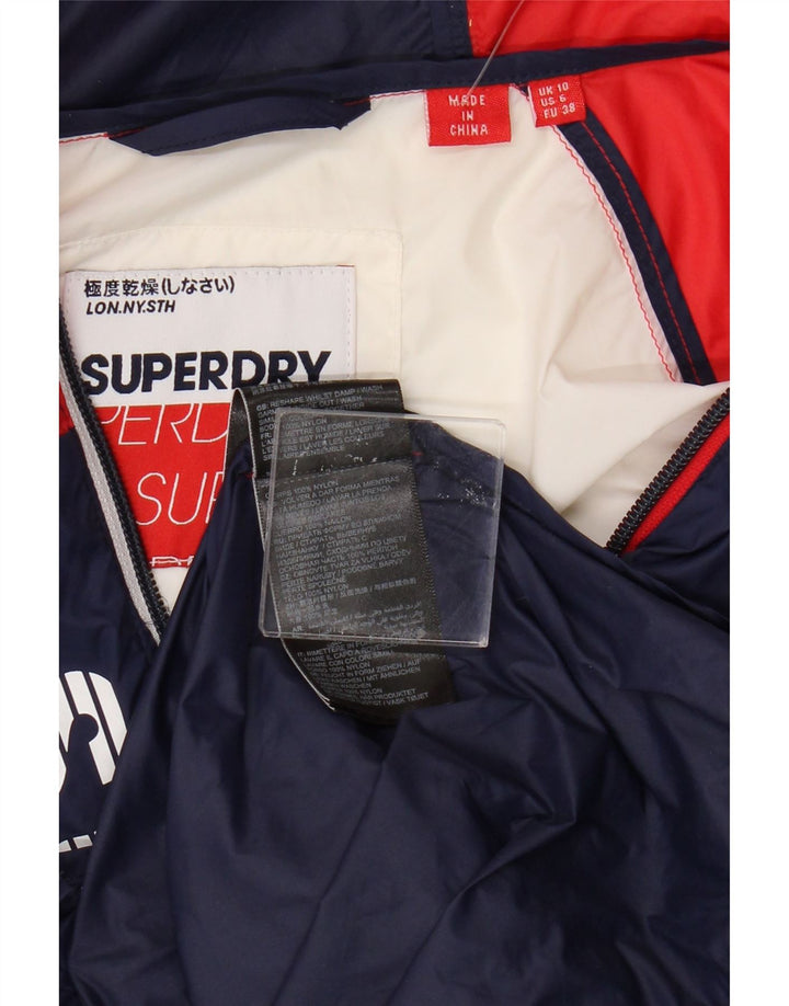 Superdry Γυναικείο μπουφάν βροχής με γραφικά μεγάλου μεγέθους UK 10 Small πολύχρωμο
