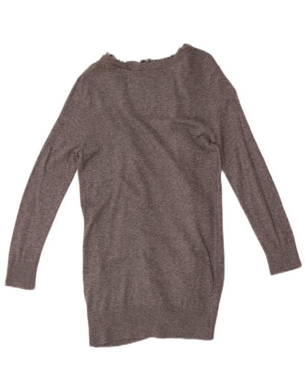 Abercrombie & Fitch Γυναικείο πουλόβερ μακράς ζακέτας UK 8 Small Grey