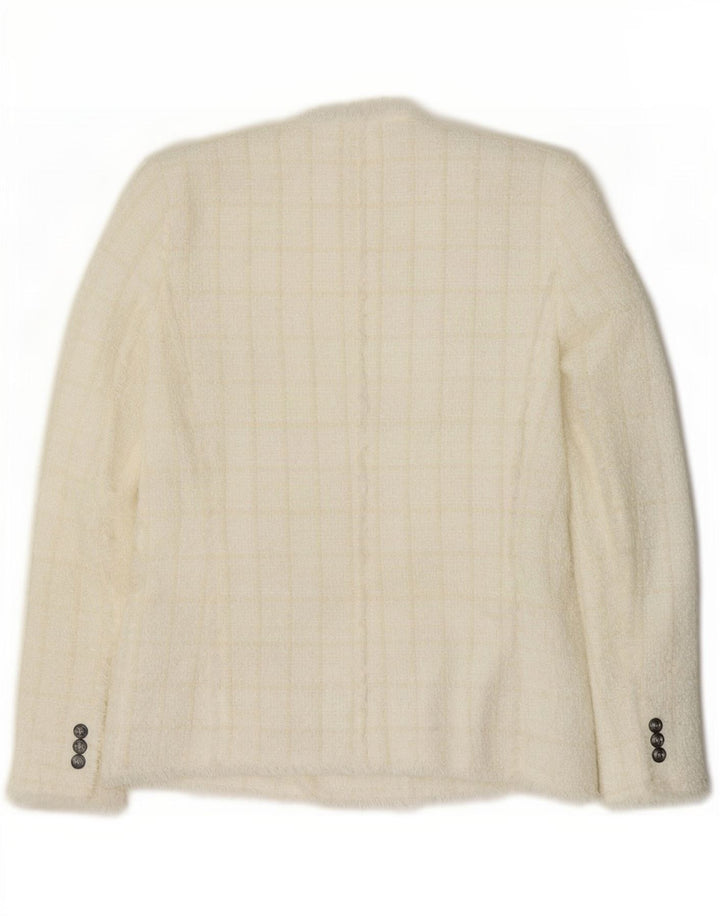 Zara Γυναικείο σακάκι με διπλό στήθος UK 12 Medium White Check