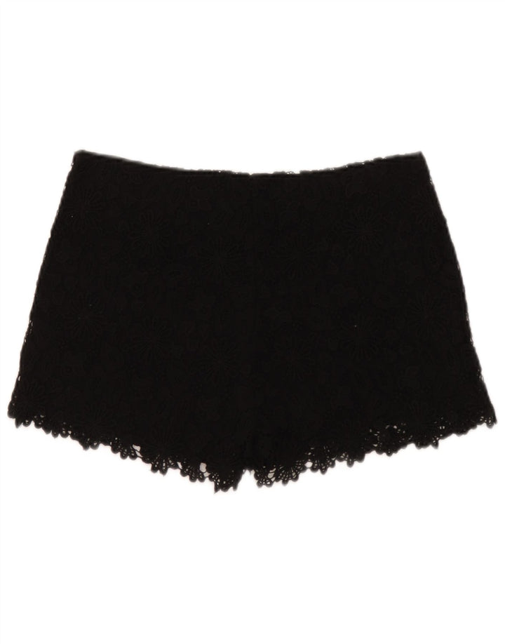 Zara Γυναικείο σορτς Casual Small W26 μαύρο φλοράλ