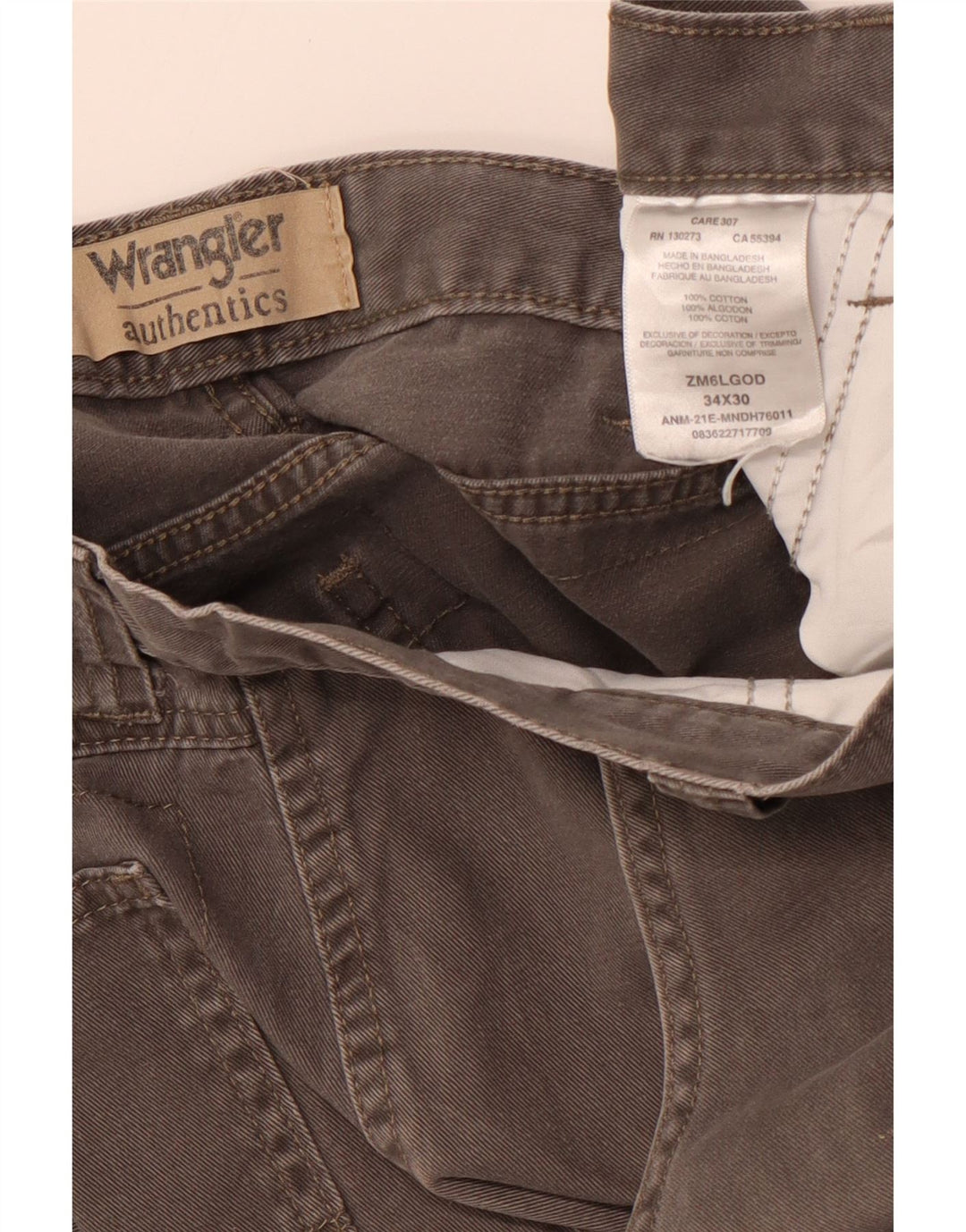 Ανδρικό ίσιο παντελόνι Cargo WRANGLER W34 L30 Γκρι βαμβακερό