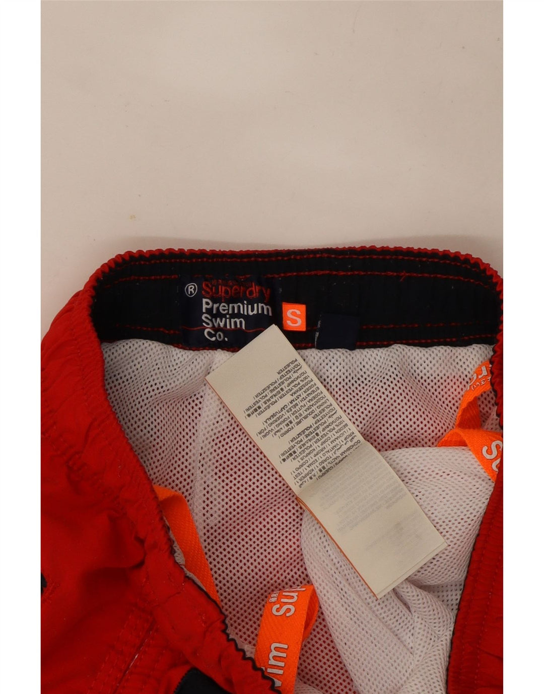 Ανδρικό γραφικό σορτς κολύμβησης Superdry Μικρό κόκκινο πολυεστέρα