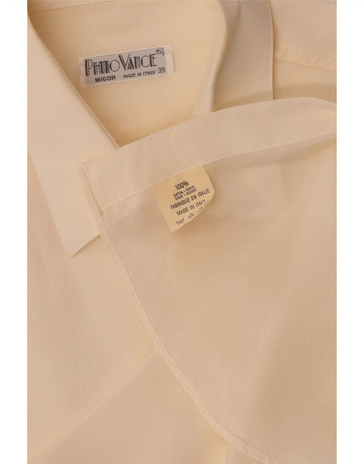 Ανδρικό πουκάμισο Philo Vance Μέγεθος 39 15 1/2 Medium Off White Silk