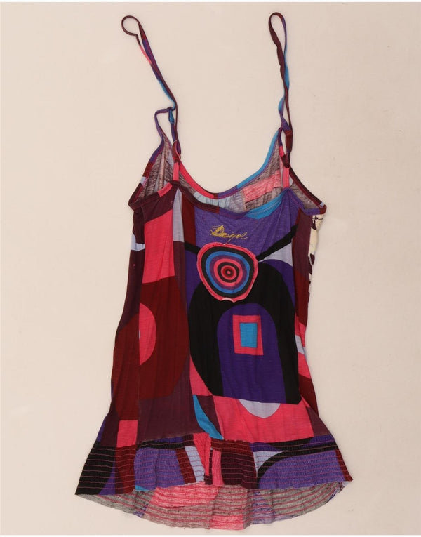 Desigual Womens Graphic Cami Top UK 12 Medium πολύχρωμη πεταλούδα