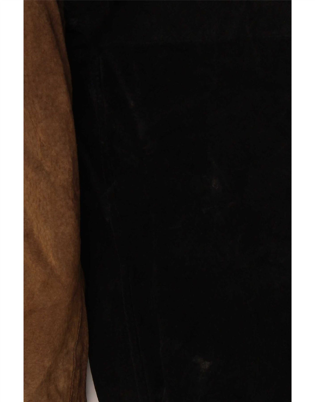 Vintage Ανδρικό Suede Bomber Jacket UK 40 Large Brown Colourblock Δερμάτινο