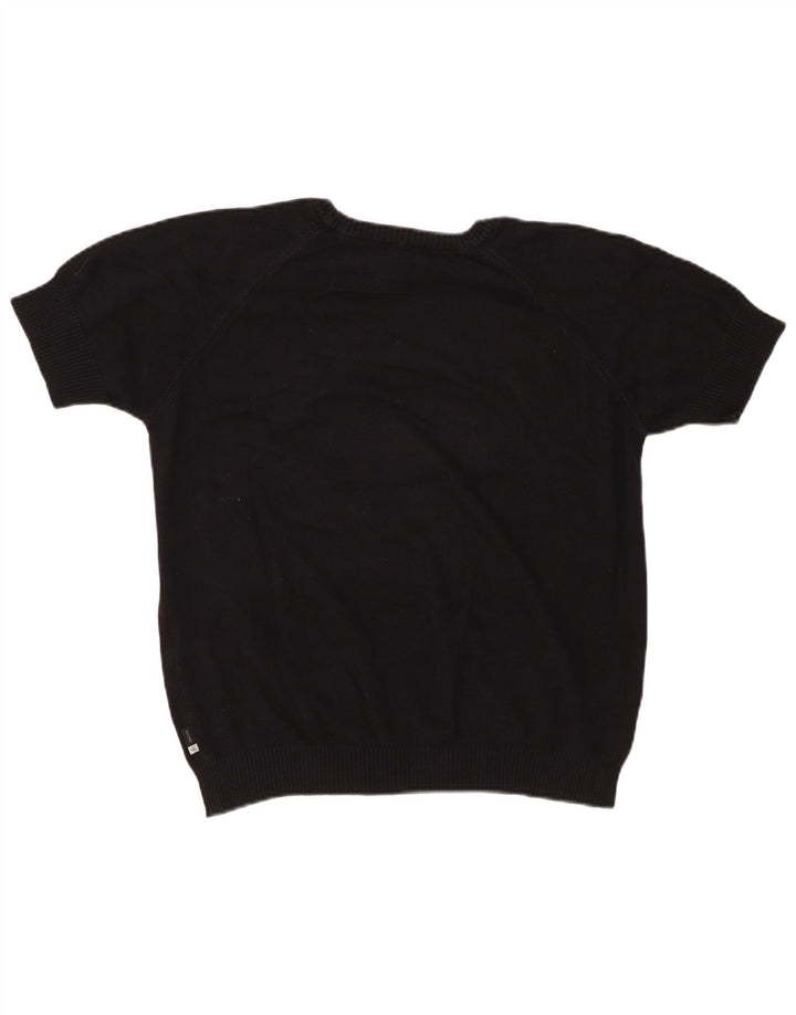 Γυναικείο πουλόβερ με λαιμόκοψη CALVIN KLEIN UK 16 μεγάλο μαύρο