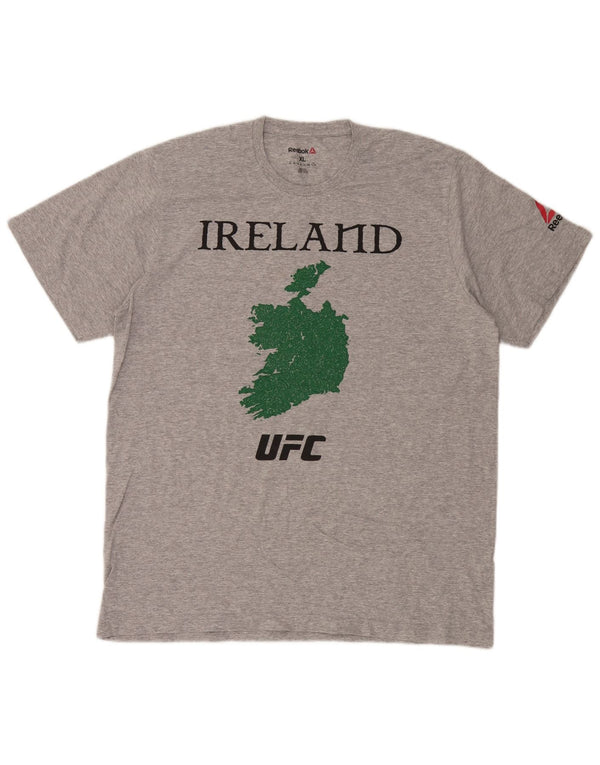 Reebok Ανδρικό T-Shirt Ireland Graphic Top XL Γκρι βαμβακερό
