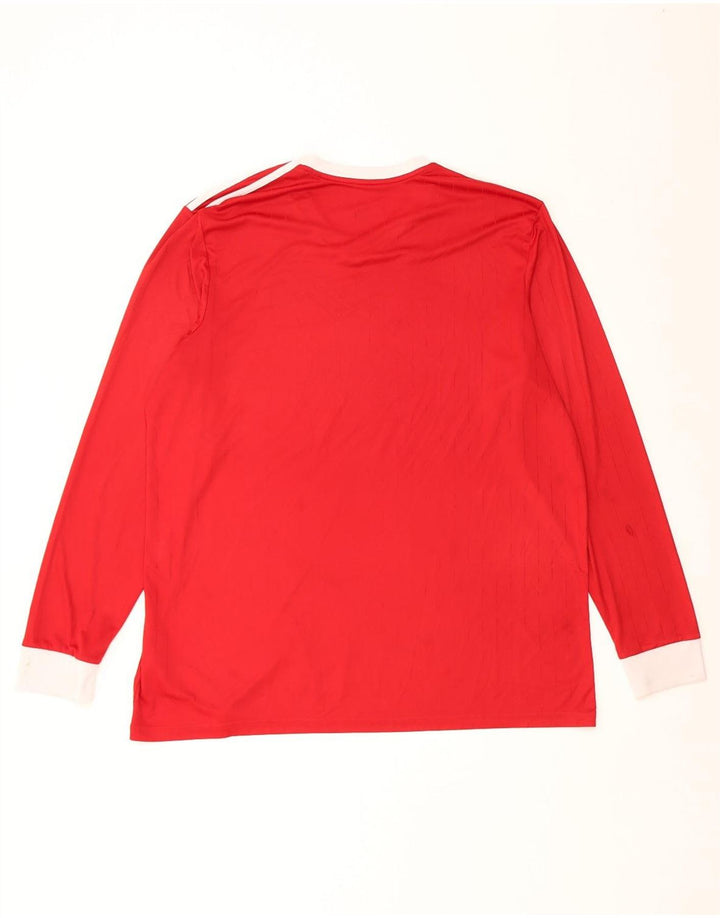 Adidas Mens Climalite Top Μακρύ μανίκι 2XL Κόκκινο Πολυεστέρας