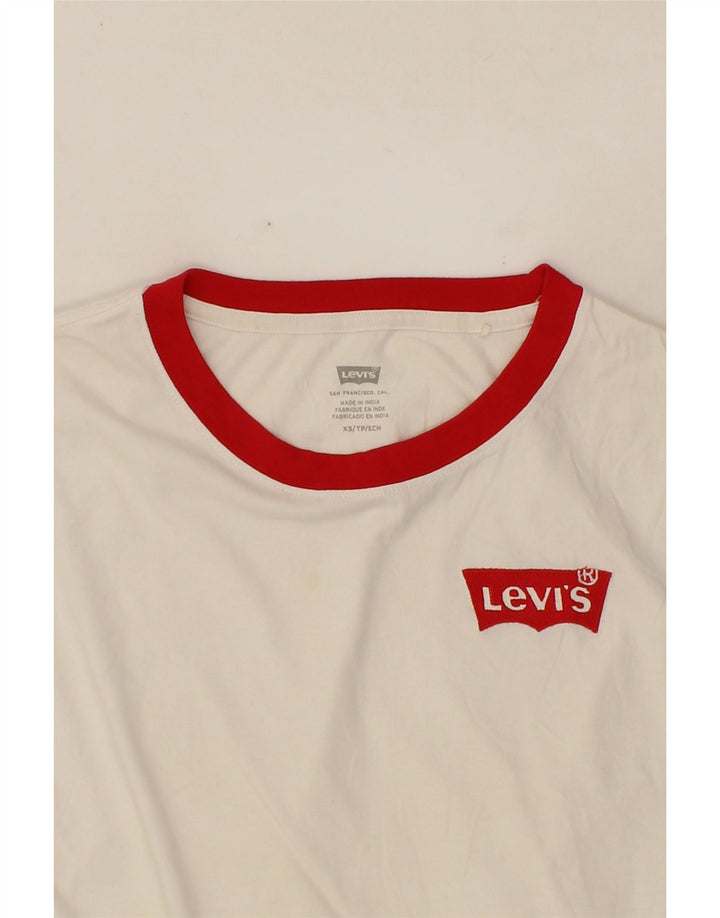LEVI'S Womens Oversized T-Shirt Top UK 6 XS White Vintage Levi's and Second-Hand Levi's from Messina Hembry 