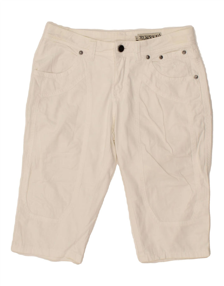 JECKERSON Womens Bermuda Shorts W27 Small White Vintage Jeckerson and Second-Hand Jeckerson from Messina Hembry 