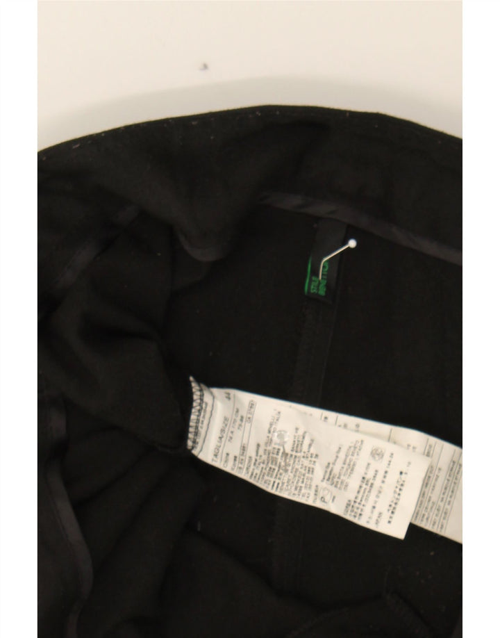 BENETTON Womens Straight Suit Trousers IT 44 Medium W30 L30 Black Vintage Benetton and Second-Hand Benetton from Messina Hembry 