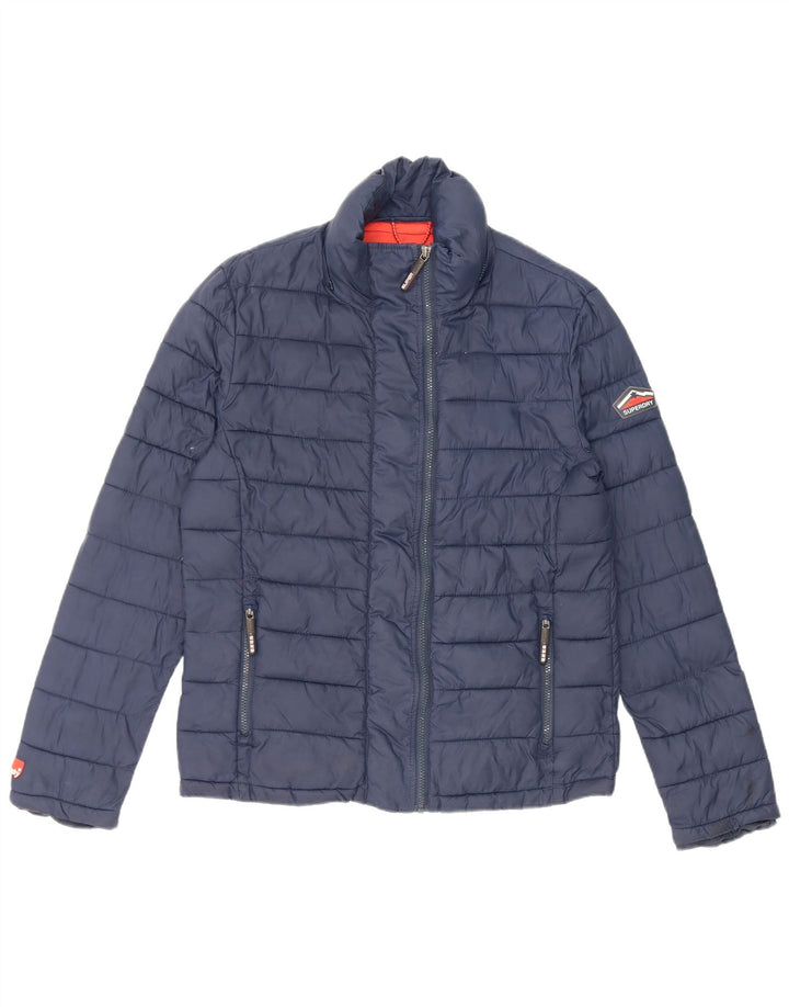 Superdry Ανδρικό μπουφάν UK 40 Large Navy Blue Nylon