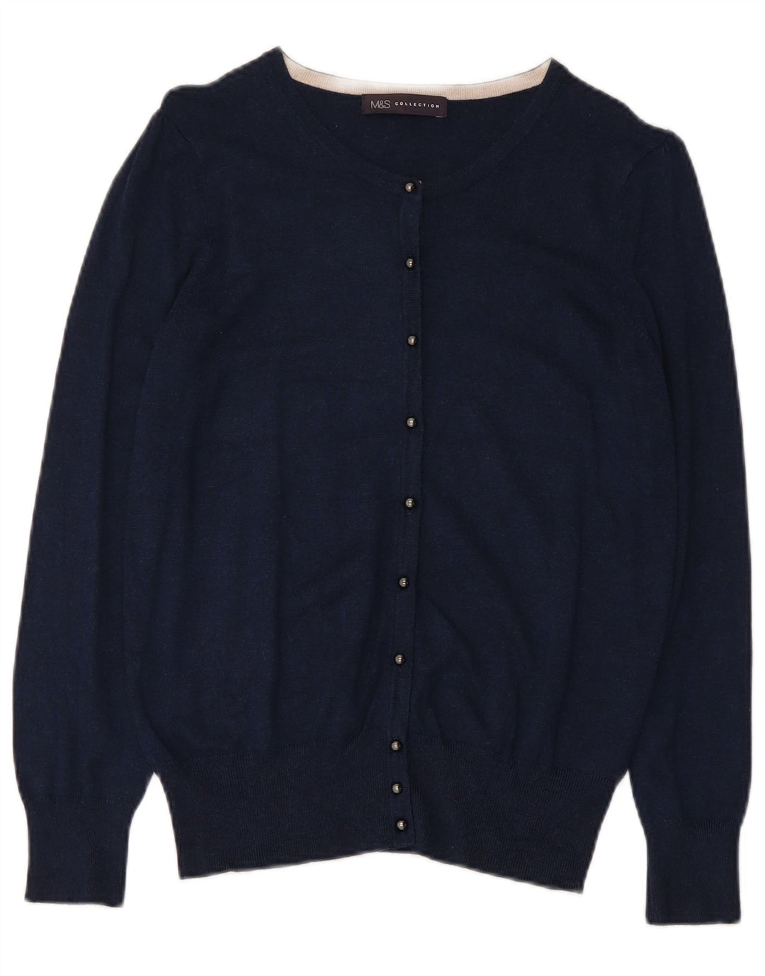 Marks & Spencer Γυναικεία ζακέτα πουλόβερ UK 12 Medium Navy Blue Viscose
