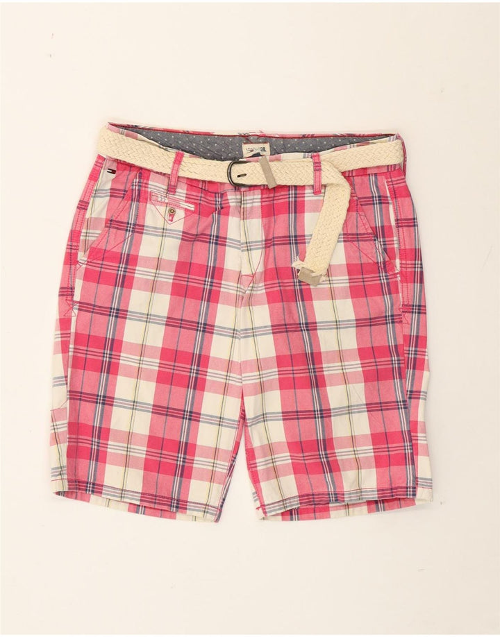 Γυναικείο σορτς Chino Tommy Hilfiger W29 Μεσαίο ροζ καρό βαμβακερό