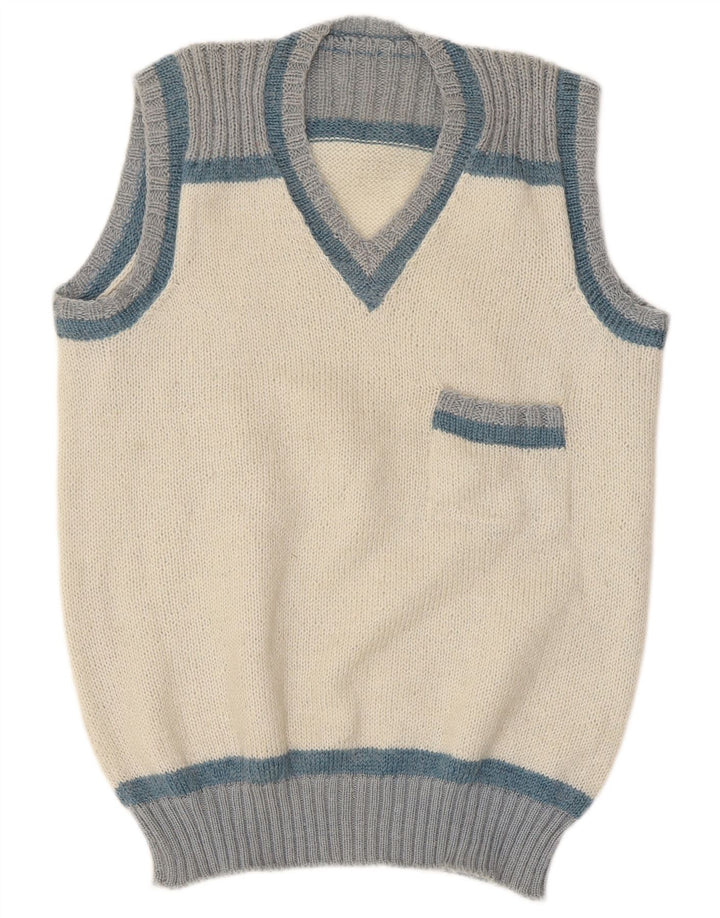 Vintage ανδρικό γιλέκο Tank Top Small White Colourblock