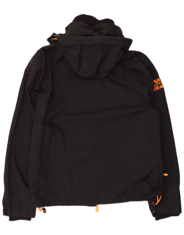 Ανδρικό μπουφάν με κουκούλα Superdry UK 42 XL μαύρο νάιλον