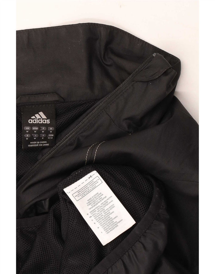 Adidas Ανδρικό μπουφάν βροχής UK 38 Medium Μαύρο Πολυεστέρας