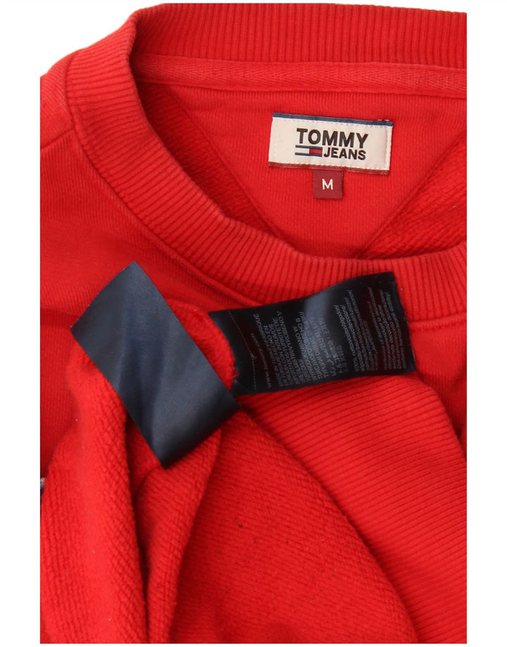 Tommy Hilfiger Γυναικείο Φούτερ με γραφικό μεγάλο μέγεθος Jumper UK 14 Medium Red