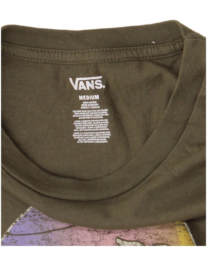 Vans Boys Graphic T-Shirt Top 10-11 ετών Medium Khaki Cotton
