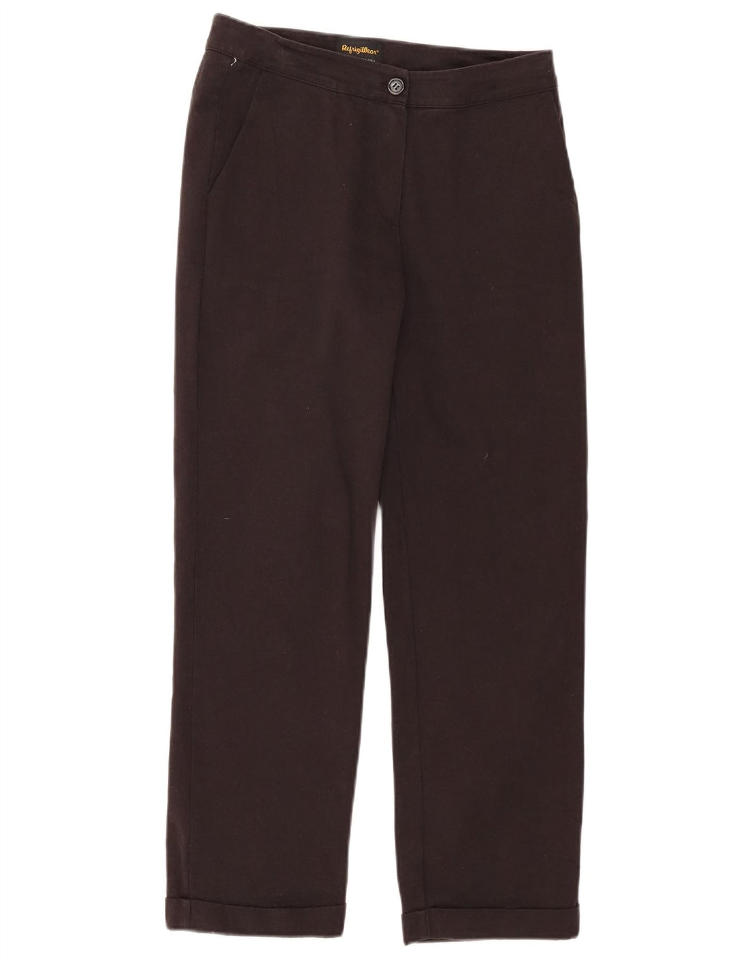 REFRIGIWEAR Γυναικείο ίσιο κομμένο παντελόνι Small W28 L25 μαύρο βαμβακερό