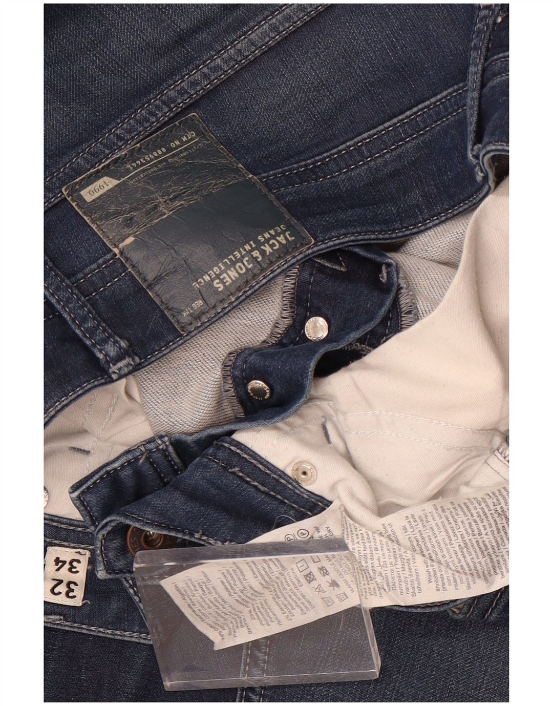 Jack & Jones Ανδρικό Slim Jeans W32 L34 Μπλε βαμβακερό
