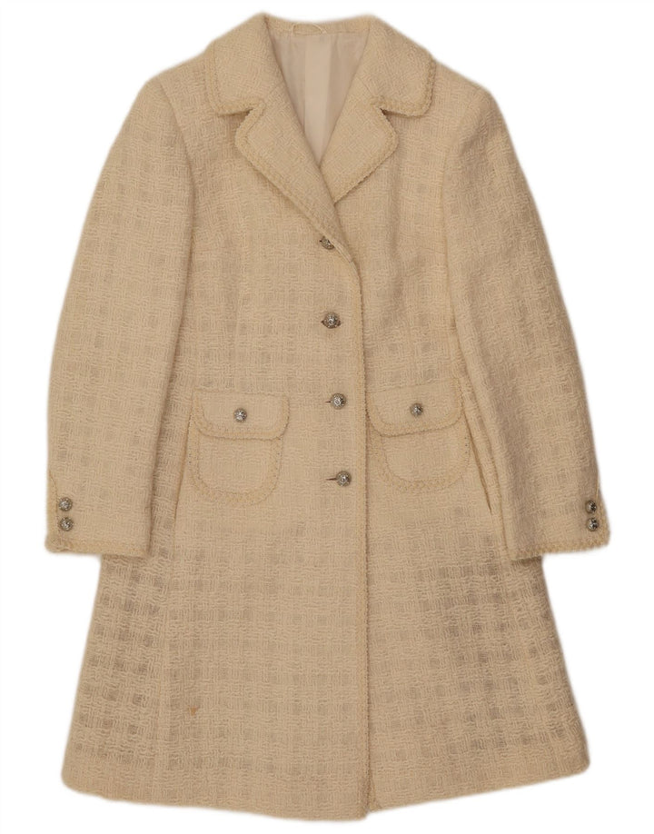 Αποκλειστικό γυναικείο πανωφόρι UK 10 Small Off White Check