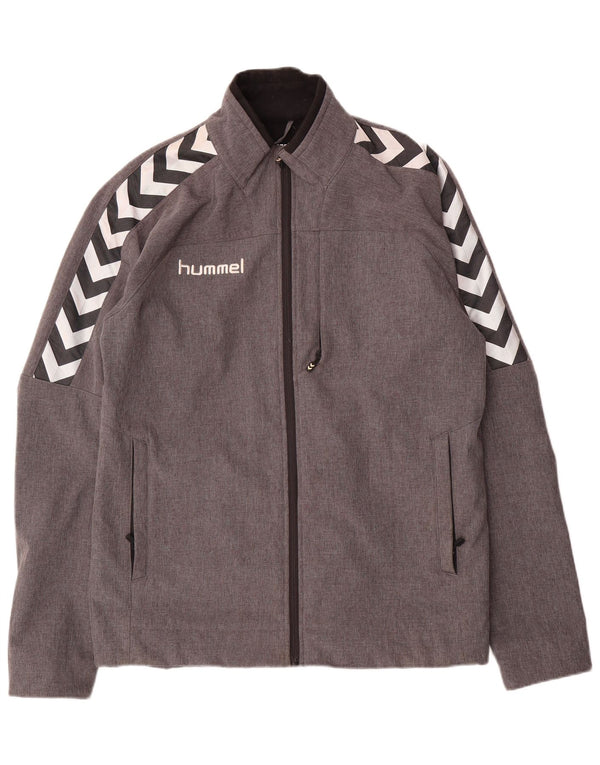 Ανδρικό τζάκετ Hummel Graphic Windbreaker UK 40 Large Grey Polyester