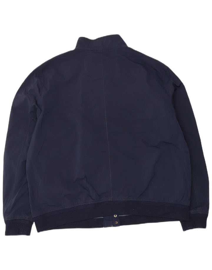 Marks & Spencer Mens Bomber Jacket UK 44 2XL Navy Blue Polyester